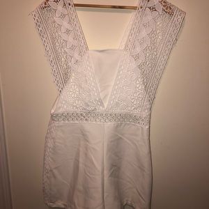 Shein Beautiful White Romper!